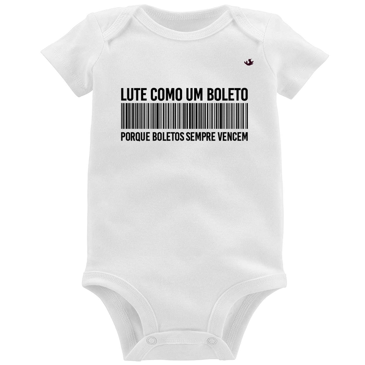 Body Bebê Lute como um boleto