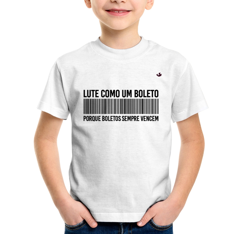Camiseta Infantil Lute como um boleto