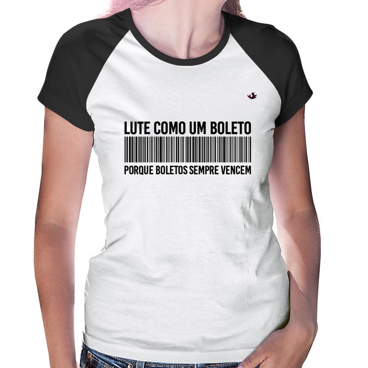 Baby Look Raglan Lute como um boleto