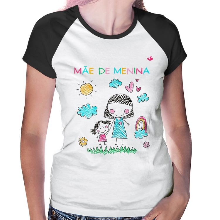 Baby Look Raglan Mãe de menina