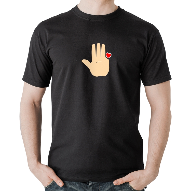 Camiseta Algodão Mão Lula Coração Dedos 2026 PT 13