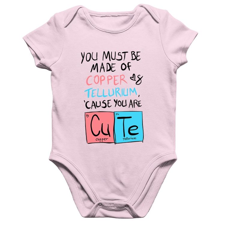 Body Bebê Algodão Made of Cooper Cute - Rosa Bebê