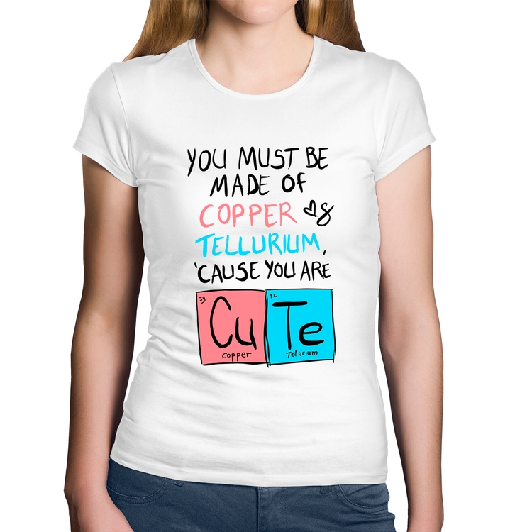 Baby Look Algodão Made of Cooper Cute - Branca