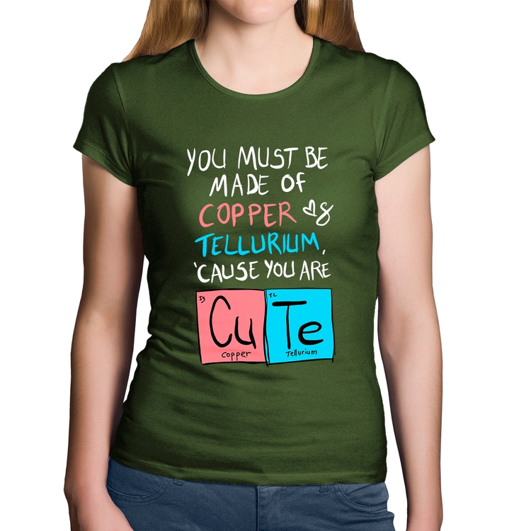 Baby Look Algodão Made of Cooper Cute - Musgo