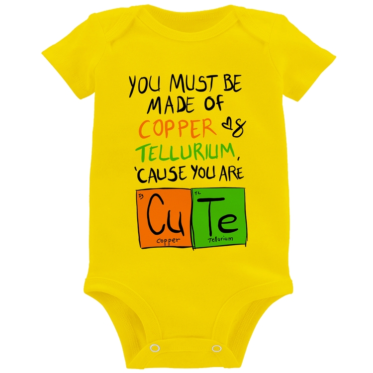 Body Bebê Made of Cooper Cute - Amarelo