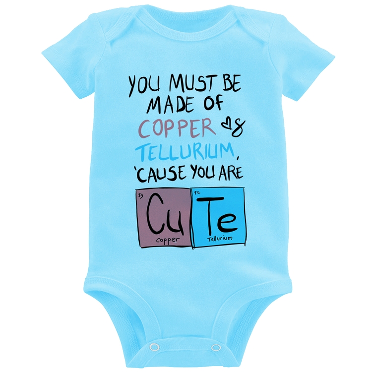 Body Bebê Made of Cooper Cute - Azul Bebê