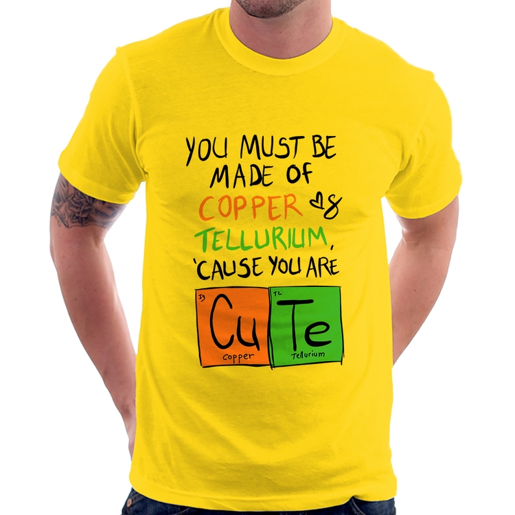 Camiseta Made of Cooper Cute - Amarela