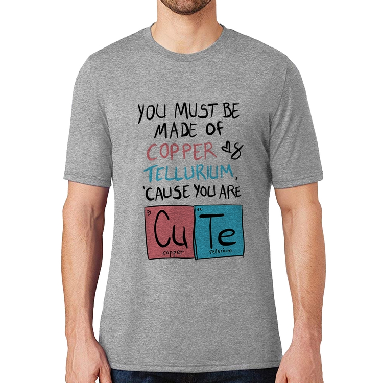 Camiseta Made of Cooper Cute - Cinza