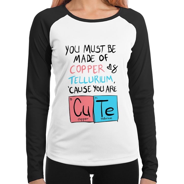 Baby Look Raglan Made of Cooper Cute Manga Longa