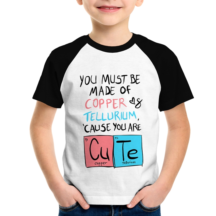 Camiseta Raglan Infantil Made of Cooper Cute