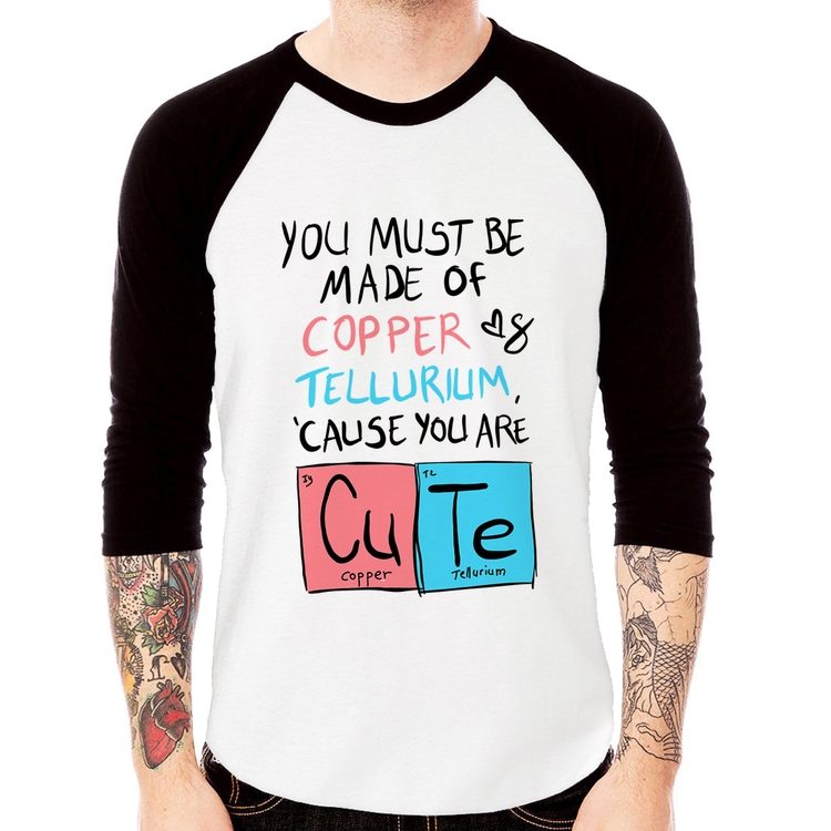 Camiseta Raglan Made of Cooper Cute Manga 3/4