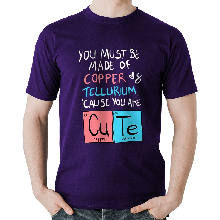 Camiseta Algodão Made of Cooper Cute - Roxa