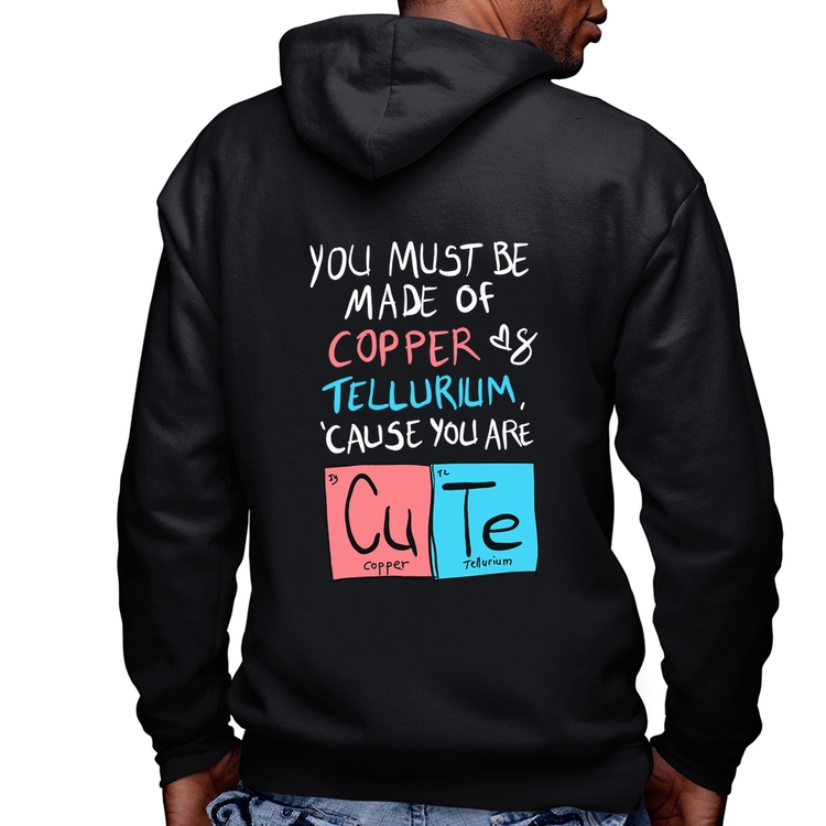 Blusa Moletom Made of Cooper Cute Masculina com Capuz e Zíper