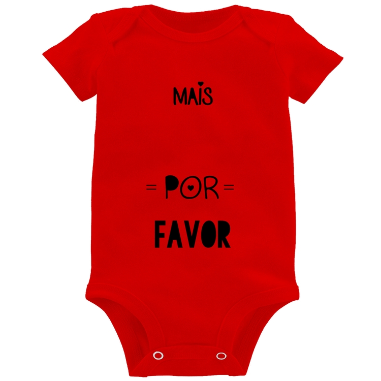 Body Bebê Mais Amor Por Favor - Vermelho