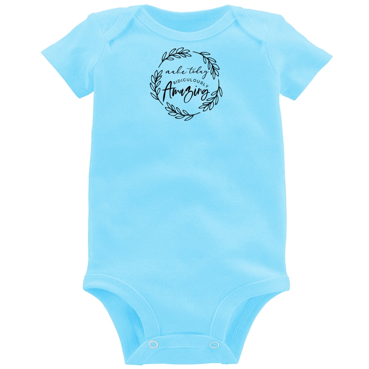 Body Bebê Make Today Amazing - Azul Bebê