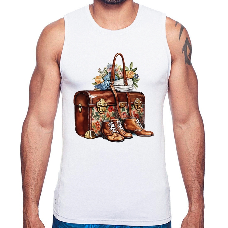 Regata Mala e Botas Retrô Flores