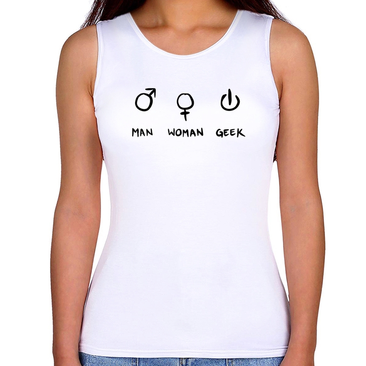 Regata Feminina Man Woman Geek