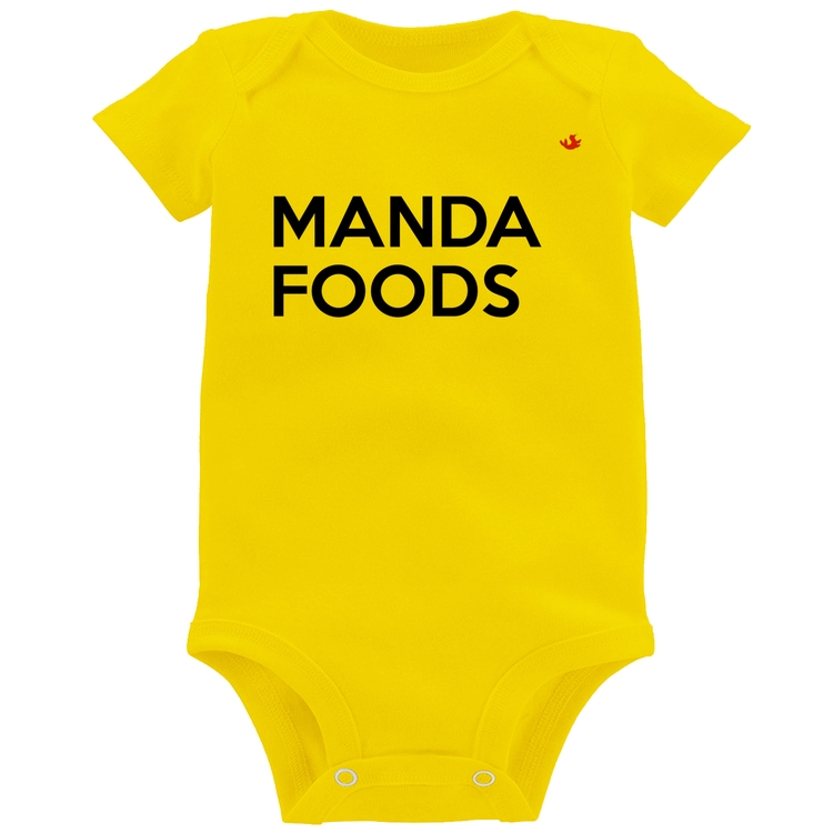 Body Bebê Manda Foods - Amarelo