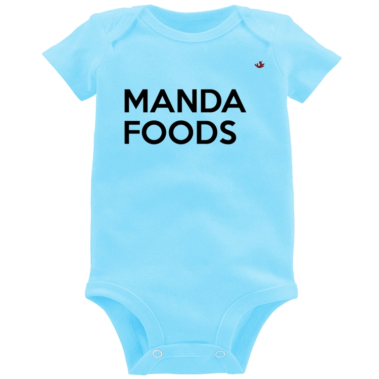 Body Bebê Manda Foods - Azul Bebê