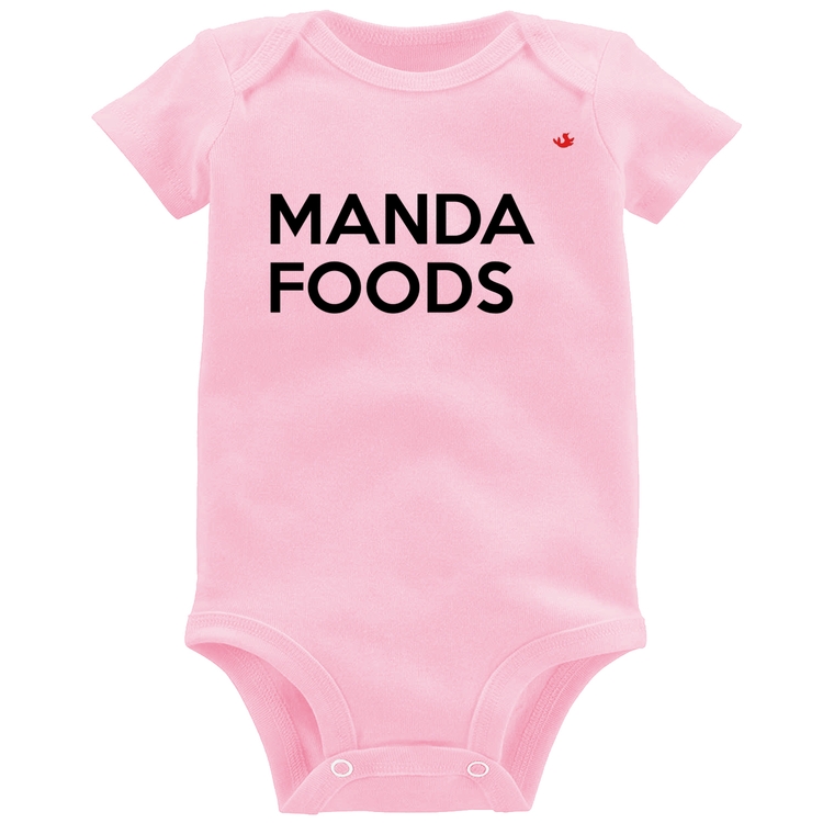 Body Bebê Manda Foods - Rosa Bebê