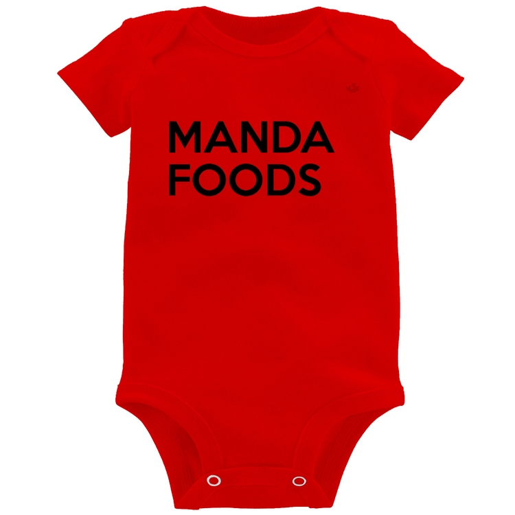 Body Bebê Manda Foods - Vermelho
