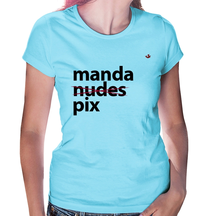 Baby Look Manda PIX - Azul Bebê