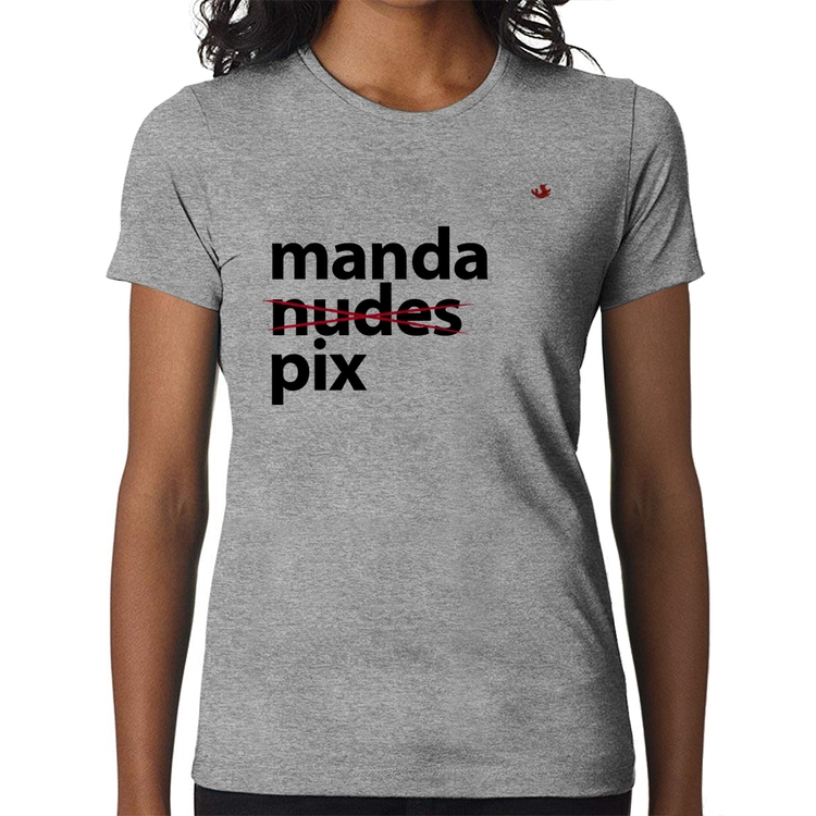 Baby Look Manda PIX - Cinza