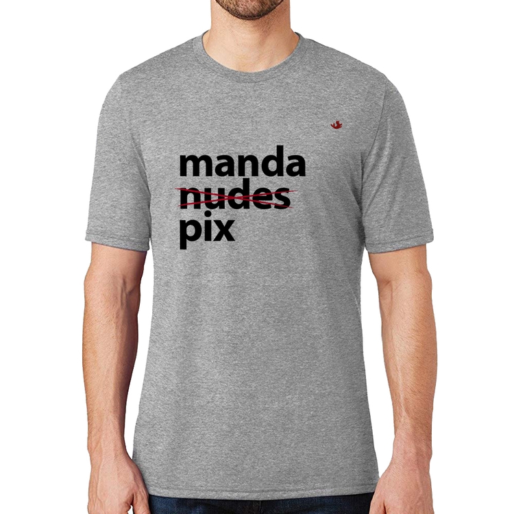 Camiseta Manda PIX - Cinza