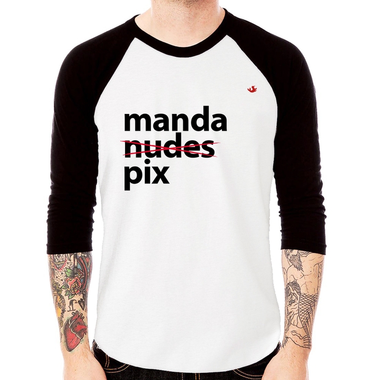 Camiseta Raglan Manda PIX Manga 3/4