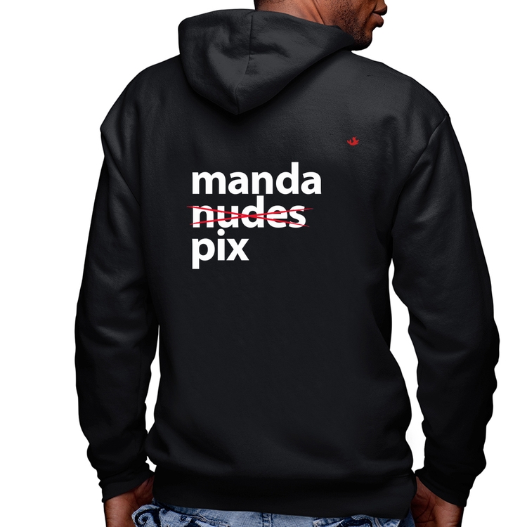 Blusa Moletom Manda PIX Masculina com Capuz e Zíper