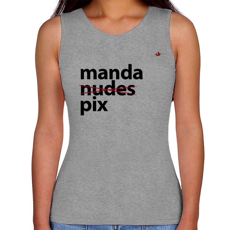 Regata Feminina Manda PIX - Cinza