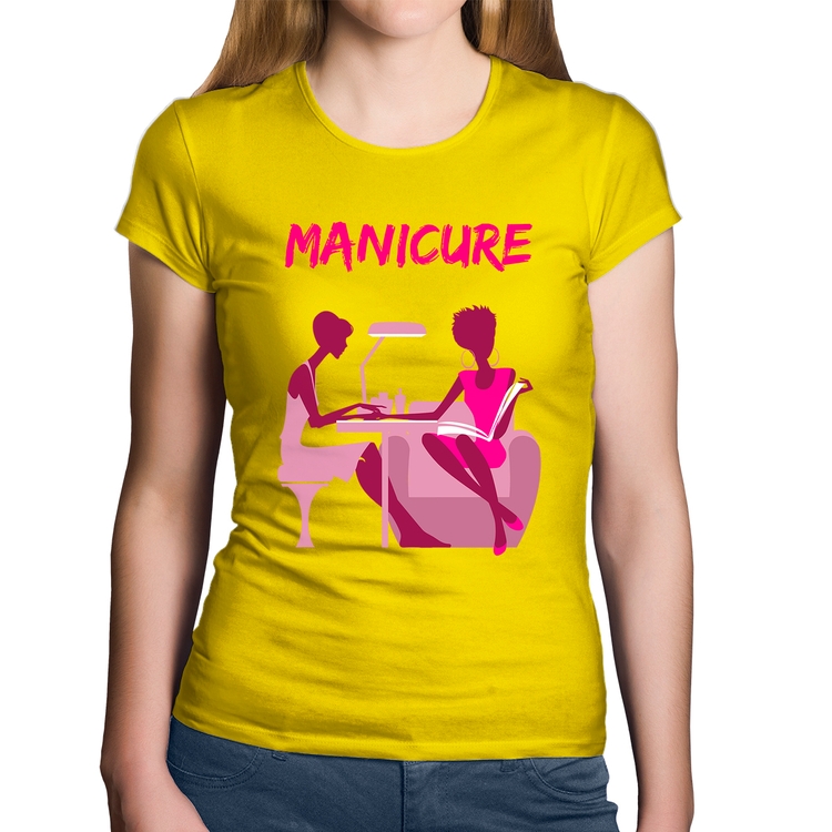 Baby Look Algodão Manicure - Amarela