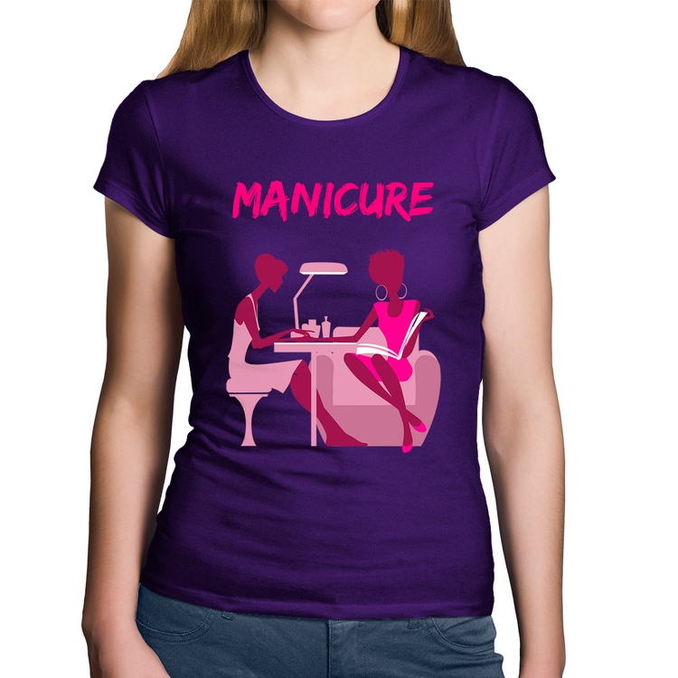 Baby Look Algodão Manicure - Roxa