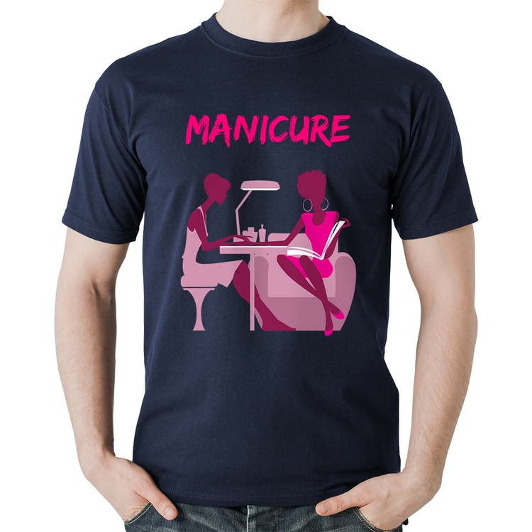 Camiseta Algodão Manicure - Marinho