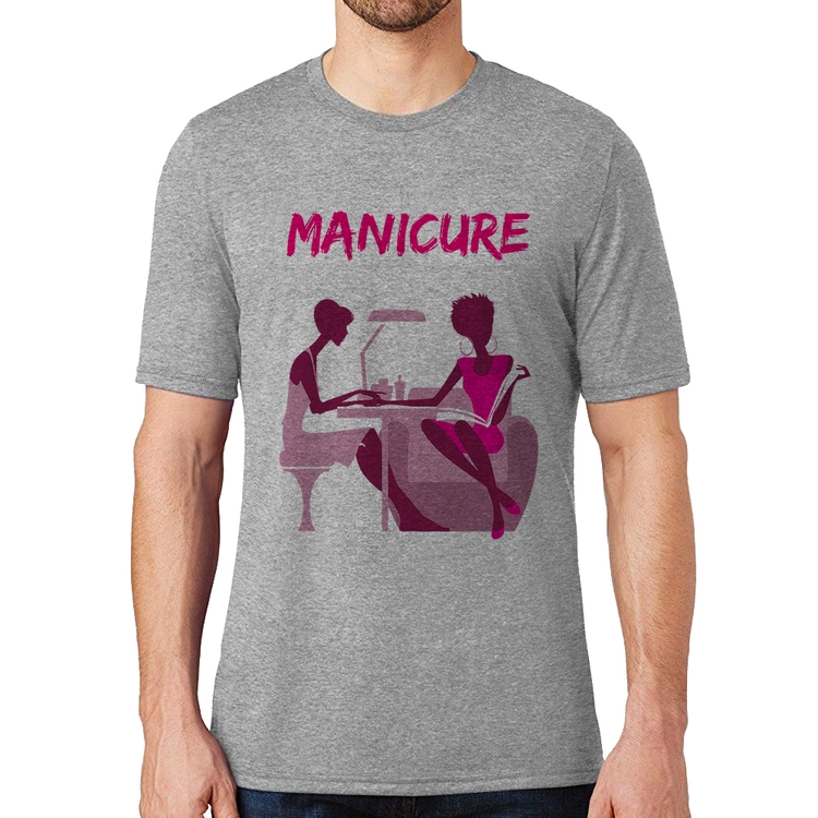 Camiseta Manicure - Cinza