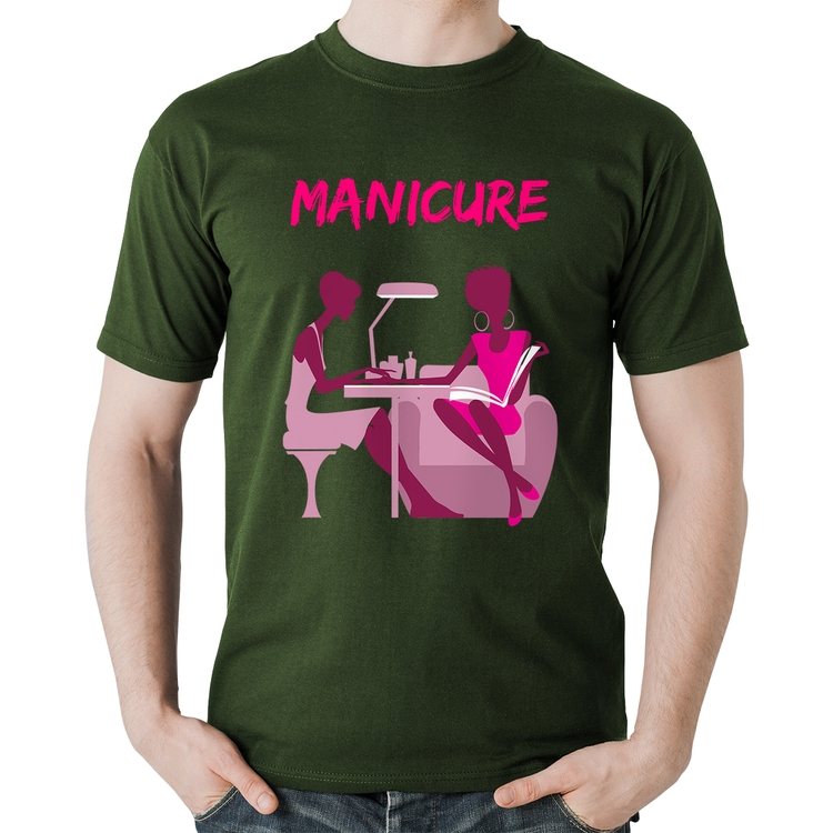 Camiseta Algodão Manicure - Musgo
