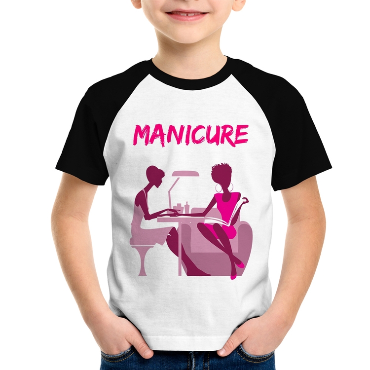 Camiseta Raglan Infantil Manicure