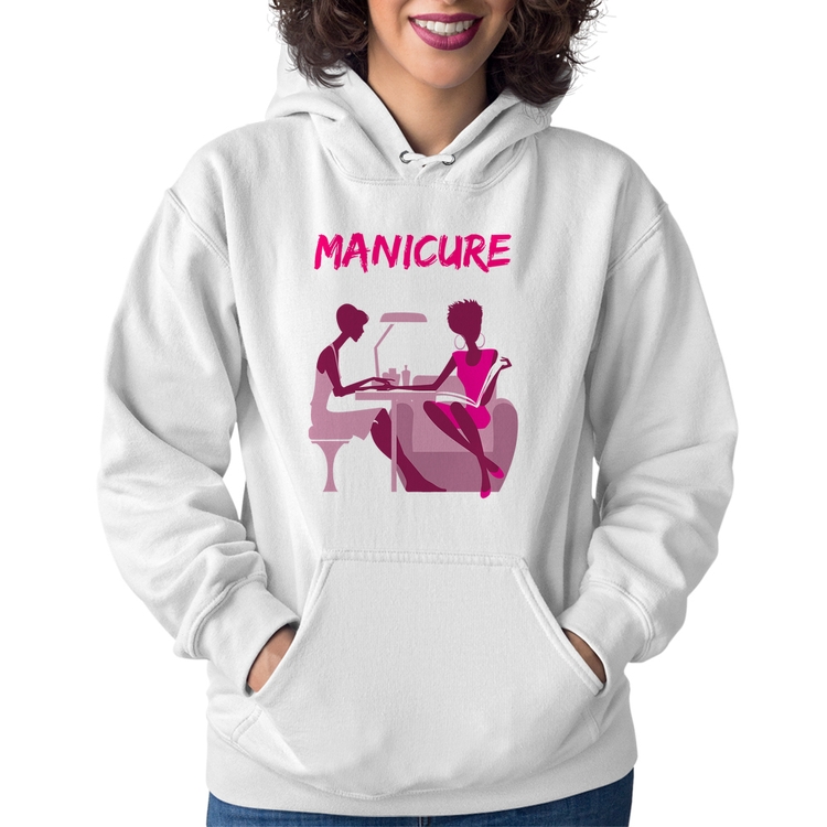 Moletom Feminino Manicure - Branco
