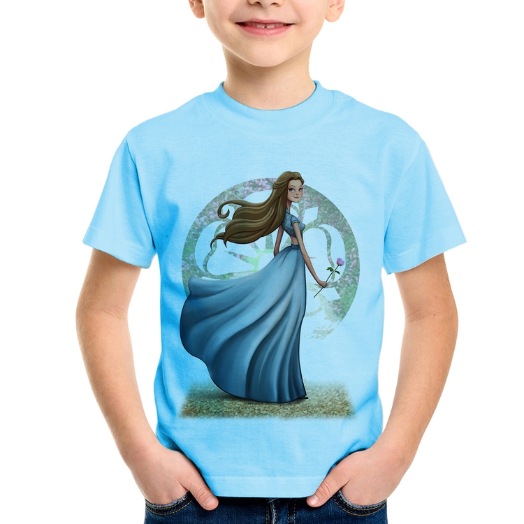 Camiseta Infantil Margaery Tyrell Art - Azul Bebê