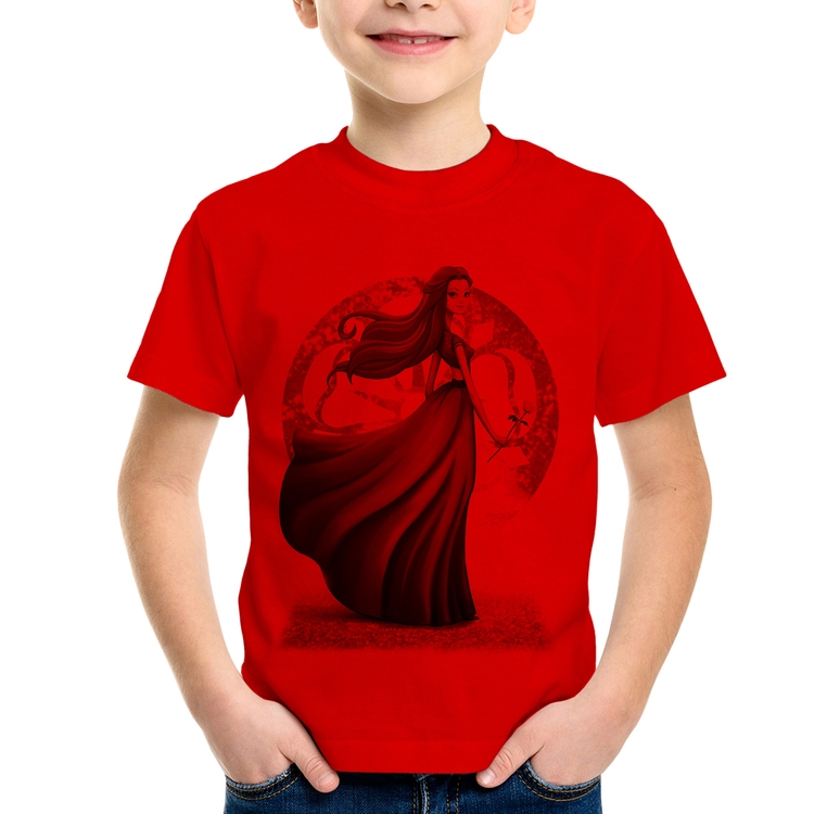 Camiseta Infantil Margaery Tyrell Art - Vermelha