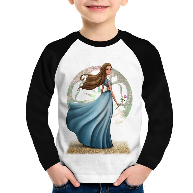 Camiseta Raglan Infantil Margaery Tyrell Art Manga Longa