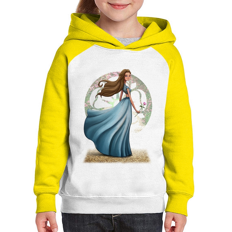 Moletom Infantil Margaery Tyrell Art - Branco/Amarelo