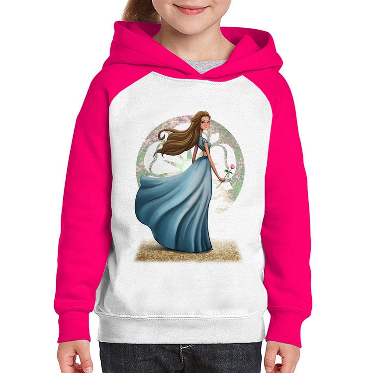 Moletom Infantil Margaery Tyrell Art - Branco/Rosa