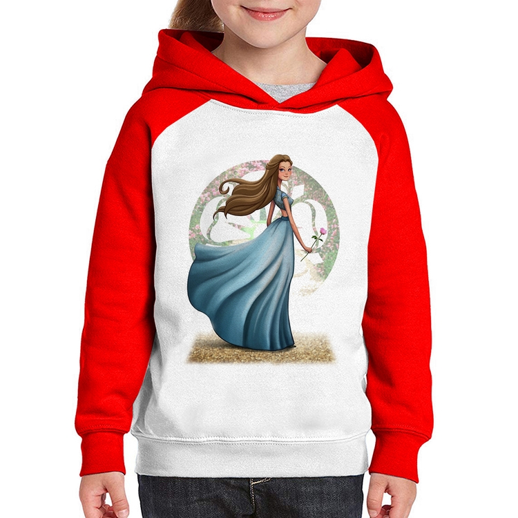 Moletom Infantil Margaery Tyrell Art - Branco/Vermelho