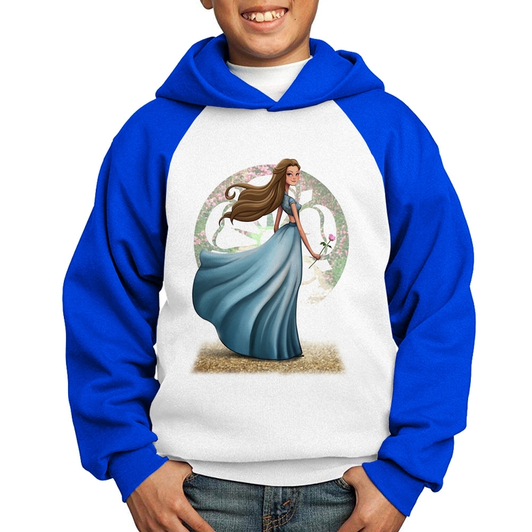 Moletom Infantil Margaery Tyrell Art - Branco/Azul