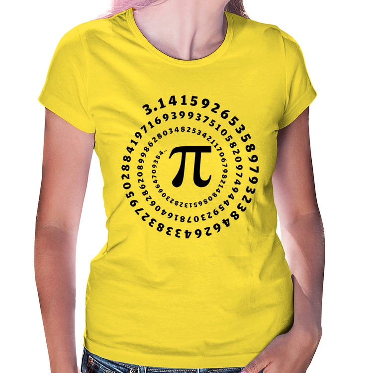 Baby Look PI 3,14 Número Matemática - Amarela