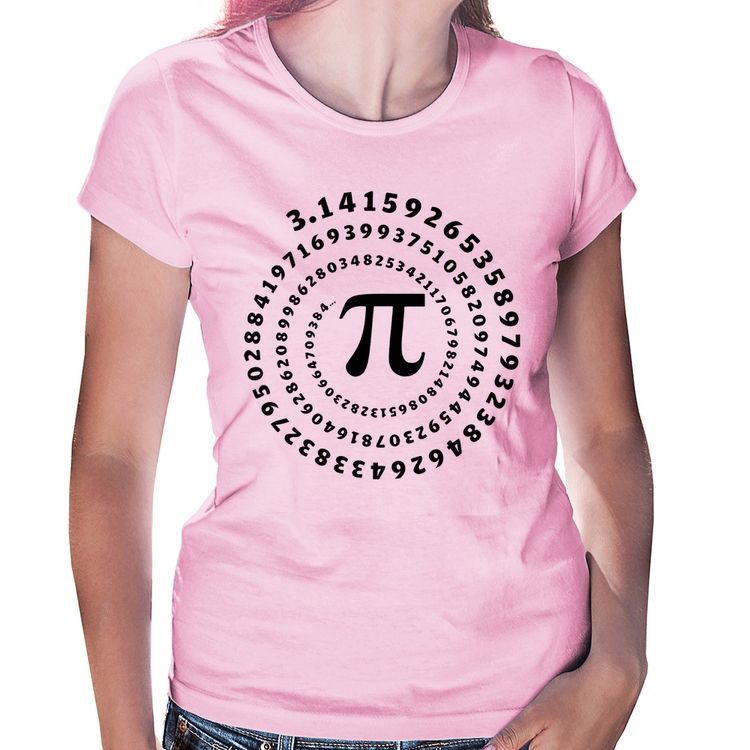 Baby Look PI 3,14 Número Matemática - Rosa Bebê