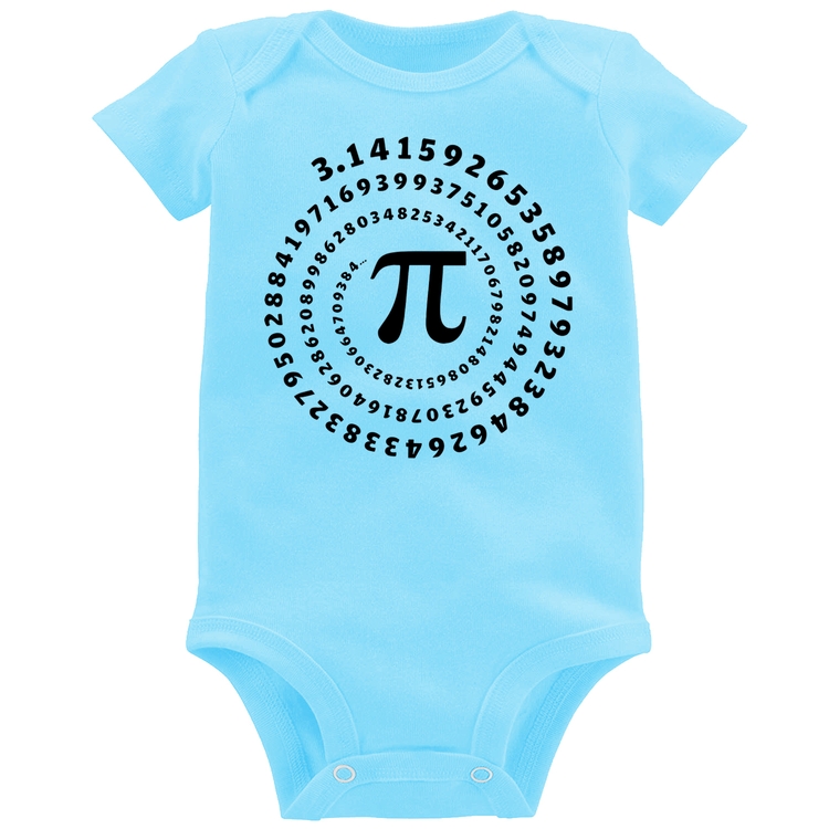 Body Bebê PI 3,14 Número Matemática - Azul Bebê