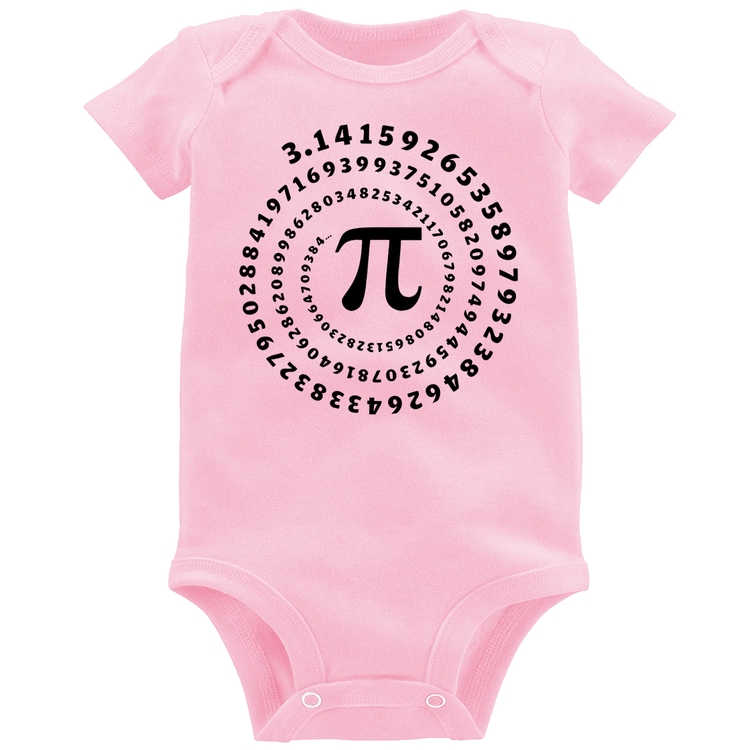 Body Bebê PI 3,14 Número Matemática - Rosa Bebê