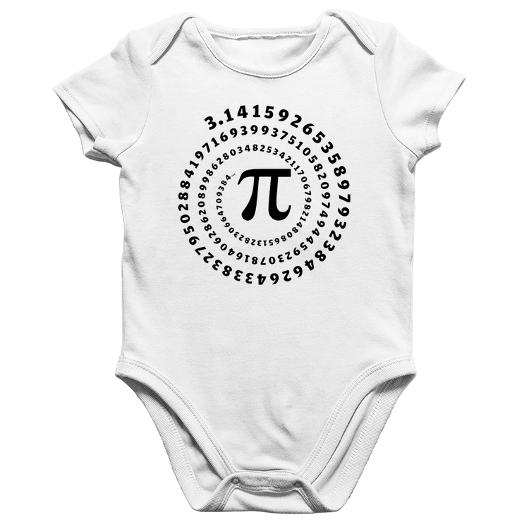 Body Bebê Algodão PI 3,14 Número Matemática - Branco